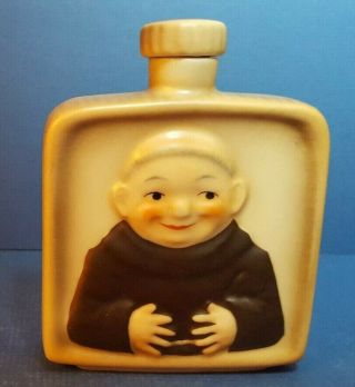Vintage Goebel Friar Tuck Liquor Flask Kl97 With Cork Stopper,  Tmk 3
