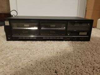Vintage Sanyo Rd W59 Dual Double Cassette Deck Recorder Player.