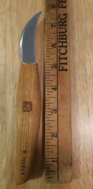 Vintage JAPAN Japanese Whittling Chip Wood Carving Knife Long Sweep Blade 2