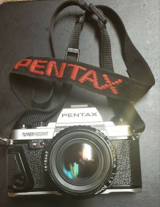 Vintage Pentax Program 35mm Camera With Pentax - A Smc 1:1.  7 50mm Lens