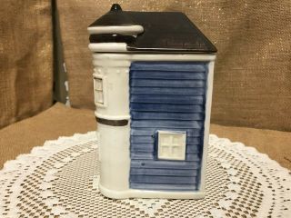 Vintage Otagiri Japan Victorian House Tea or Coffee Canister with Lid 4