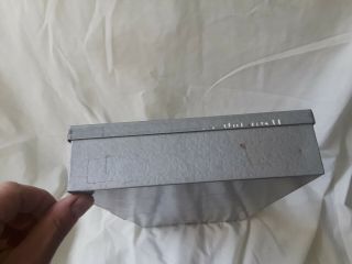 Vintage Brumberger Grey metal 35mm storage box organizer w/slides 2