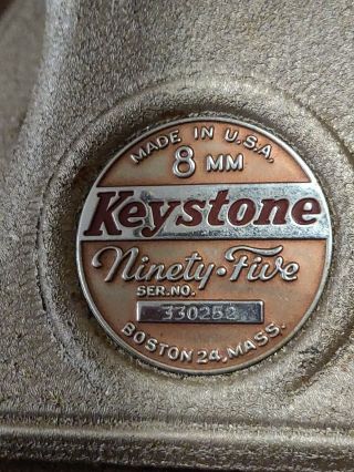 Vintage Keystone 95 8mm Movie Projector w/ Case 5