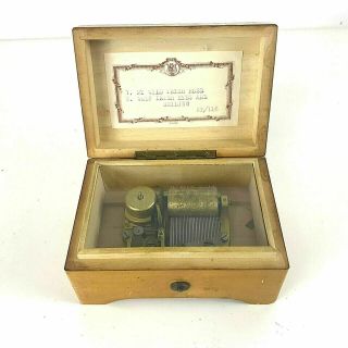 Vintage Small 2 Tone Swiss Music Box