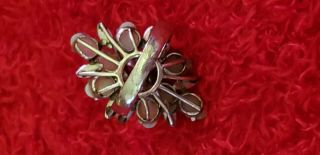 vintage Opal cluster ring silver large 2