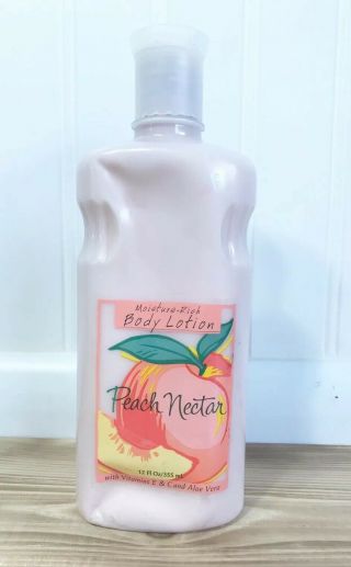 Vintage Bath And Body Peach Nectar 12oz Body Lotion Discontinued Scent 80
