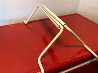 Vintage 70 ' s Coleman Red Chest Cooler Metal With Handles. 3