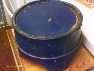 VINTAGE rustic barrel stool - /1/2 BARRELL /7 X 11 INCHES 3