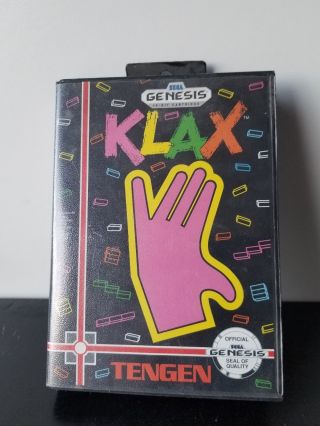 Sega Genesis Klax Vintage Video Game Cartridge Tengen 1990