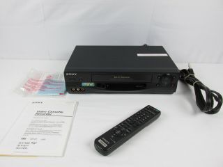 Sony Slv - N55 Vcr Vhs Video Cassette Recorder Player 4 Head Hi - Fi Stereo