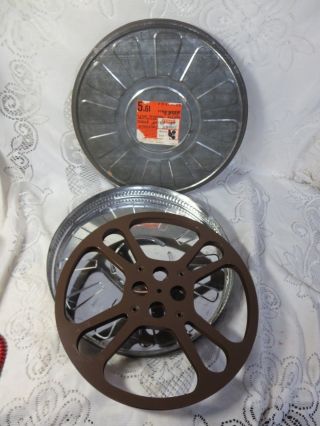 Vintage Goldberg Bros.  16mm Movie Reel 1600 Ft Brown & Agfa - Gevaert Can