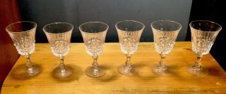 Vintage Waterford Crystal Set Of 6 Small Sherry Glasses