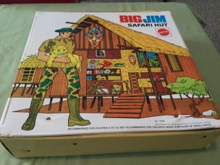 1974 Mattel Big Jim Safari Hut Playset,  No.  7628 Vintage Toy Platset. 2
