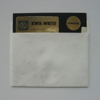 Kwik Write Disk Only,  Word Processor Software (commodore 64) C64 1984 Datamost