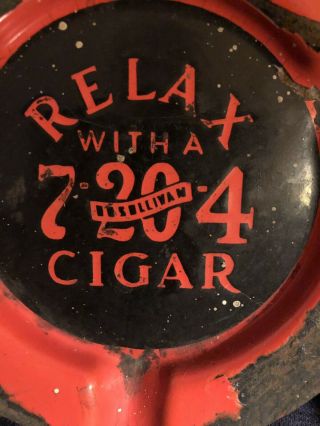 Vintage R.  G.  Sullivan 7 - 20 - 4 Cigar Ashtray Porcelain 2