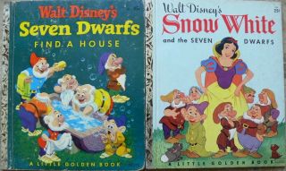 2 Vintage Little Golden Books Disney 