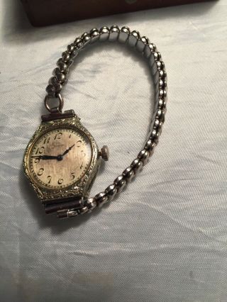 Vintage Lady Elgin 15 Jewel 14 Kt Gold Filled Woman ' s Wrist Watch NR 3