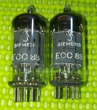 2 X Siemens 12ax7 Ecc83 Matched,  1957,  Mc1 ‡7f Longplates,  17mm,  Top Strong Testd