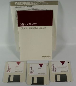 Vintage Microsoft Word 4.  0 For Apple Macintosh Floppy Disk (circa 1984 - 1988)