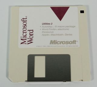 Vintage Microsoft Word 4.  0 for Apple Macintosh Floppy Disk (circa 1984 - 1988) 5