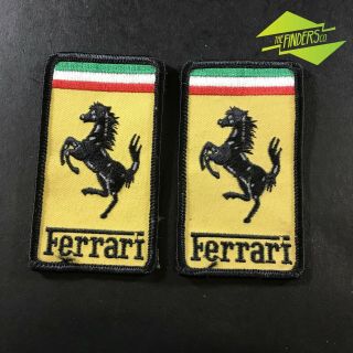2x Vintage Ferrari Motor Car F1 Logo Jacket Iron / Sew On Patches