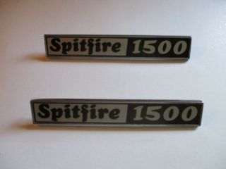 Vintage 2 Triumph Spitfire 1500 Metal Emblems Badges