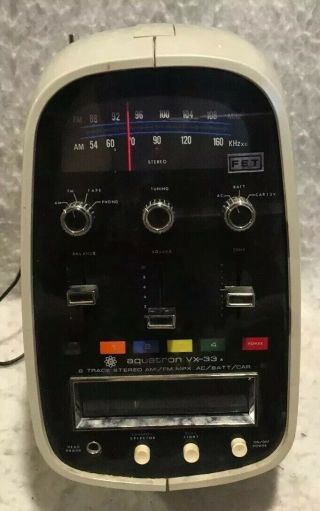 Brother Aquatron Vx - 33 B 8 Track Stereo Tape Player With Am/fm Radio The Egg