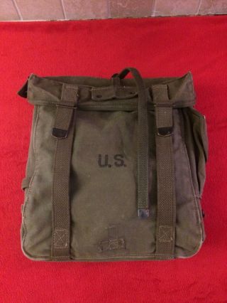 Vintage Ww2 Us Army Combat Upper Field Pack / Backpack M - 1945