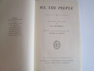 1947 We the People by Leo Huberman HC DJ Illustrated by Thomas Hart Benton 3