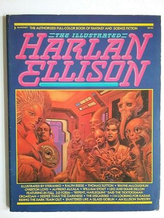 " The Illustrated Halan Ellison " 1978 Large Trade Softcover Book With Glasses