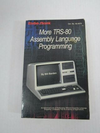 More Trs - 80 Assembly Language Programing Book 1982 Cat.  No.  62 - 2075 Vintage