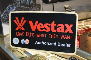 Tec Art Vestax Dj Authorized Dealer Lite Box Sign Vintage Light