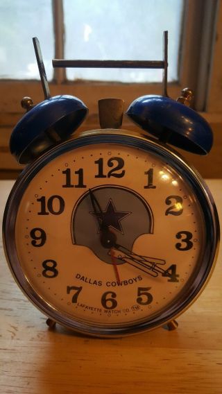Vintage Dallas Cowboys Watch By Lafayette Watch Co.  Nfl Alarm Clock
