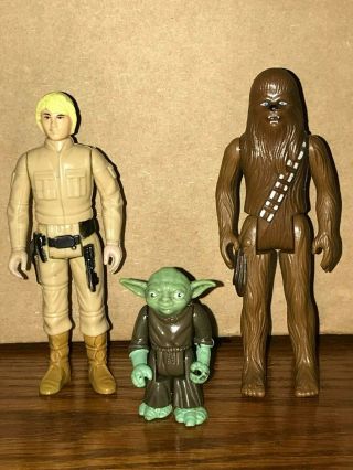 Vintage Star Wars Figures Kenner 1977 1980 Luke Bespin Yoda Chewbacca Originals