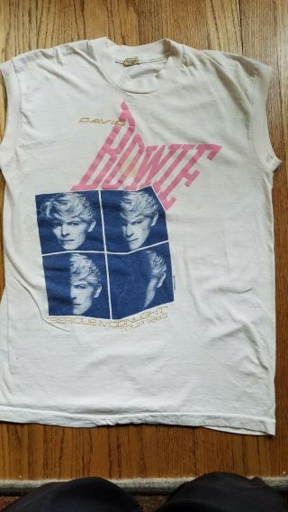 David Bowie 1983 Serious Moonlight Tour Vintage Licensed Concert Shirt Lg
