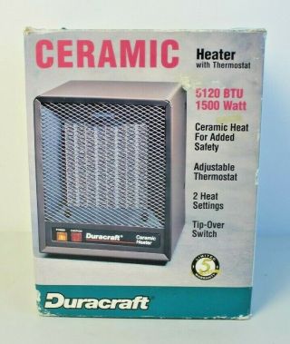 Safe And Small Portable Ceramic Space Heater Vintage Duracraft Cz306 Near