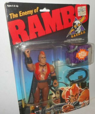 Rambo Vintage 1985 Enemy Of Rambo S.  A.  V.  A.  G.  E.  Mad Dog 7 " Figure Mip