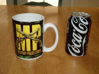 U.  S.  Army - (mp) Military Police Corps,  Ceramic Coffee Cup / Mug,  Vintage