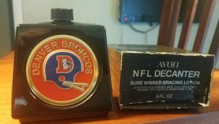 Vintage NFL Denver Broncos Decanter NFL 1970s Bracing Lotion 3