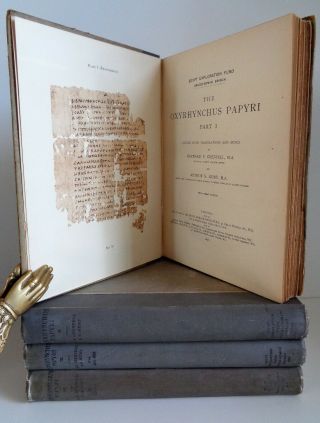1898 - 1904 Grenfell Hunt Oxyrhynchus Papyri Egypt Manuscripts Translations 4 Vols