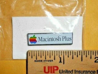Apple Macintosh Plus Computer Lapel Pin Rainbow Apple