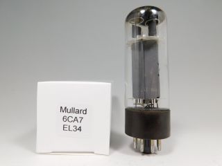 Mullard 6ca7 El34 Xf2 Vintage 1965 Vaccum Tube Dual Round Getters (test 107)