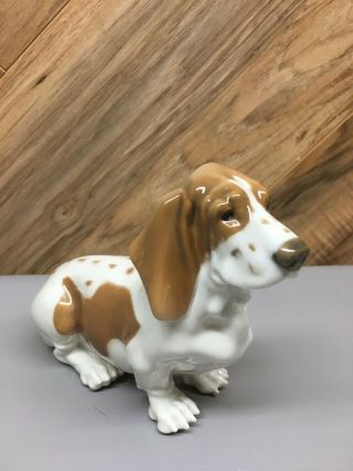 Vintage Royal Copenhagen Basset Hound Dog K - 9 Figurine Denmark 4616 6 " X4.  75 "