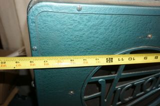 7intage Victor Speaker Aqua Blue Metal Case for Projector Guitar Amp Radio RETRO 4