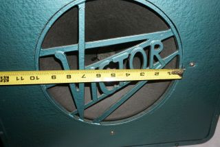 7intage Victor Speaker Aqua Blue Metal Case for Projector Guitar Amp Radio RETRO 6