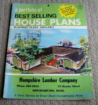 Vintage 1973 Portfolio Of Best House Plans 36 Color Pages Blueprints