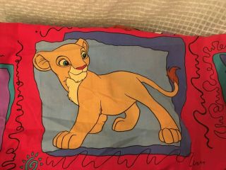 The Lion King Twin Flat Bed Sheet Disney Vintage 1990 