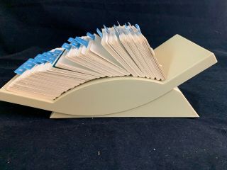 Vintage Desk Rolodex V - Glide Gl - 24 W/ 3x5 Index Card File & Dividers