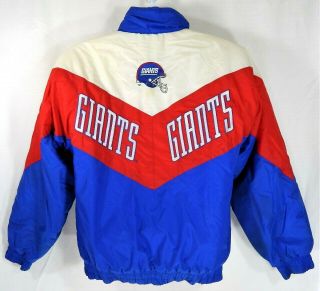 Vintage Logo 7 Ny York Giants Jacket Coat Football Red Blue Sport Xl X Large