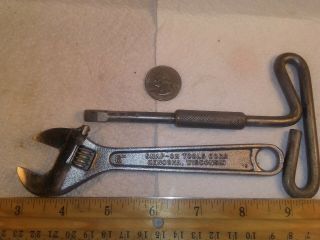 Vintage Snap On 6 " Adjustable Wrench,  Alloy Steel,  Blue Point,  Kenosha Wisconsin.